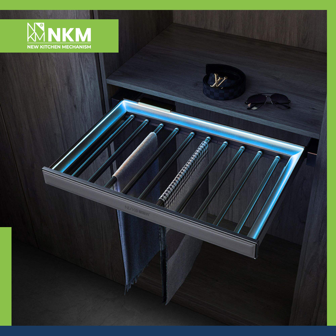 Trouser Rack with LED Light